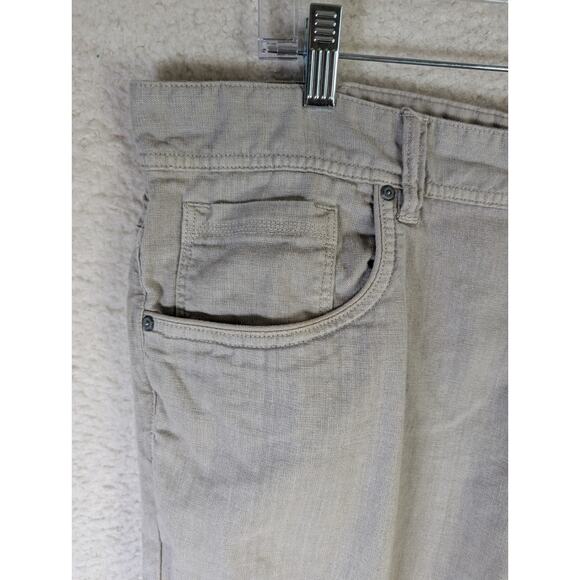 Timberland Pants Mens 38x30 Gray Linen Blend Straight Leg 5 Pocket Outdoor - Picture 10 of 16